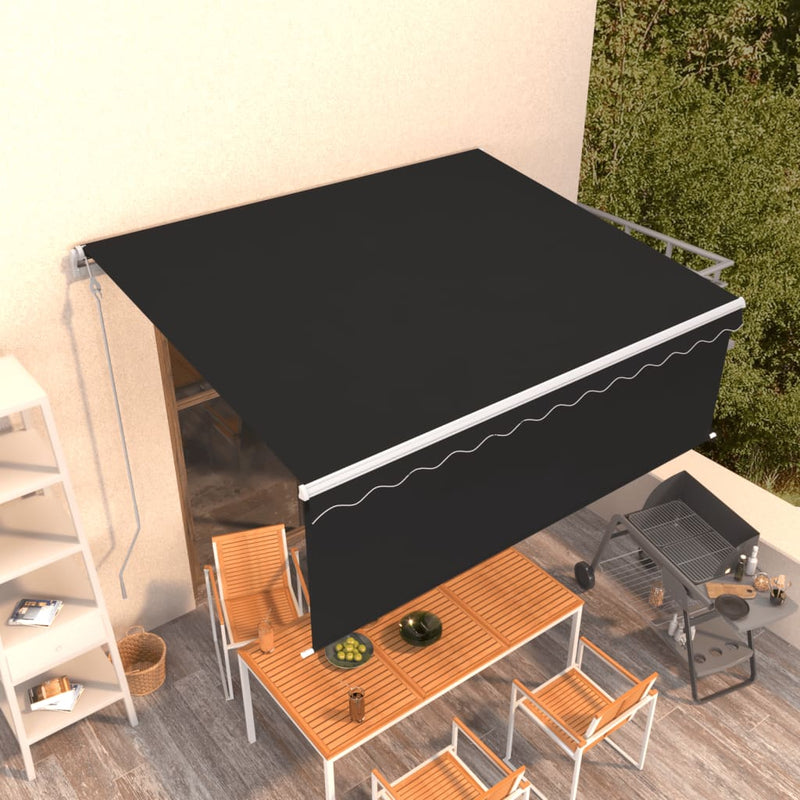 Vidaxl Luifel estendibile automaticamente con antracite a rullo cieco 4.5x3