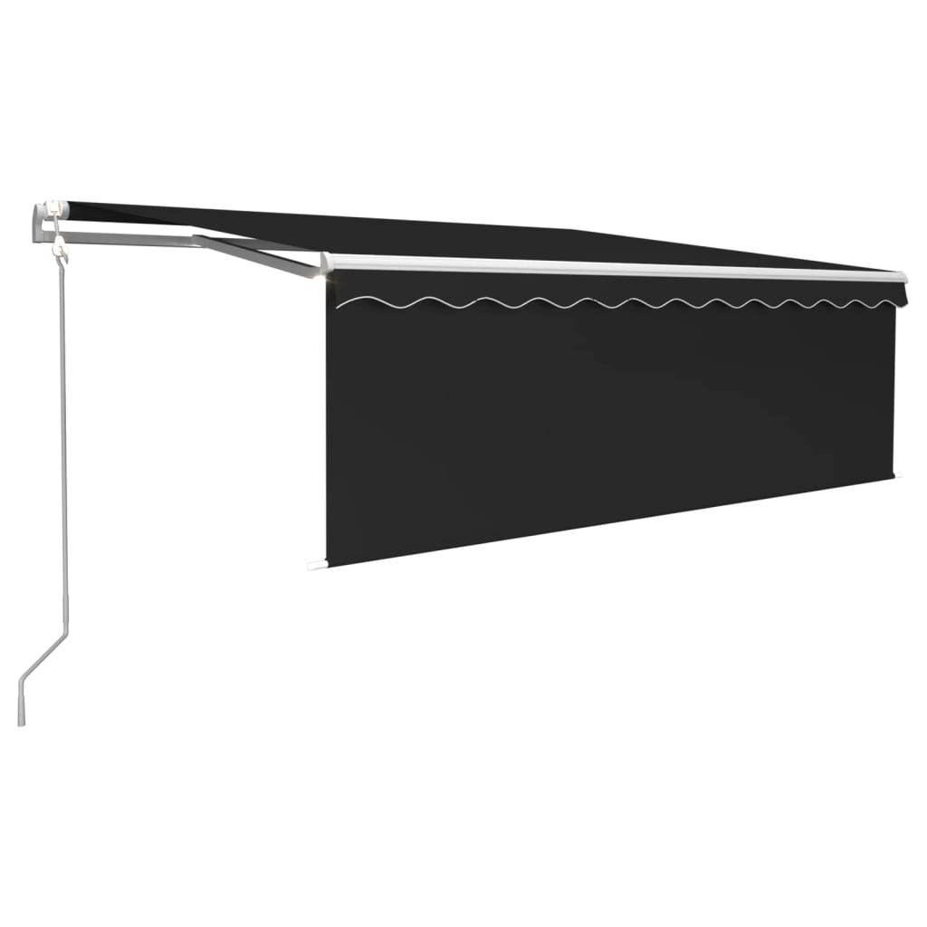 Vidaxl Luifel automatico con sensore di vento a LED a tenda 4,5x3 M Antracite