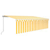 Vidaxl Luifel estensibile manualmente con LED a rullo LED 5x3 m giallo bianco