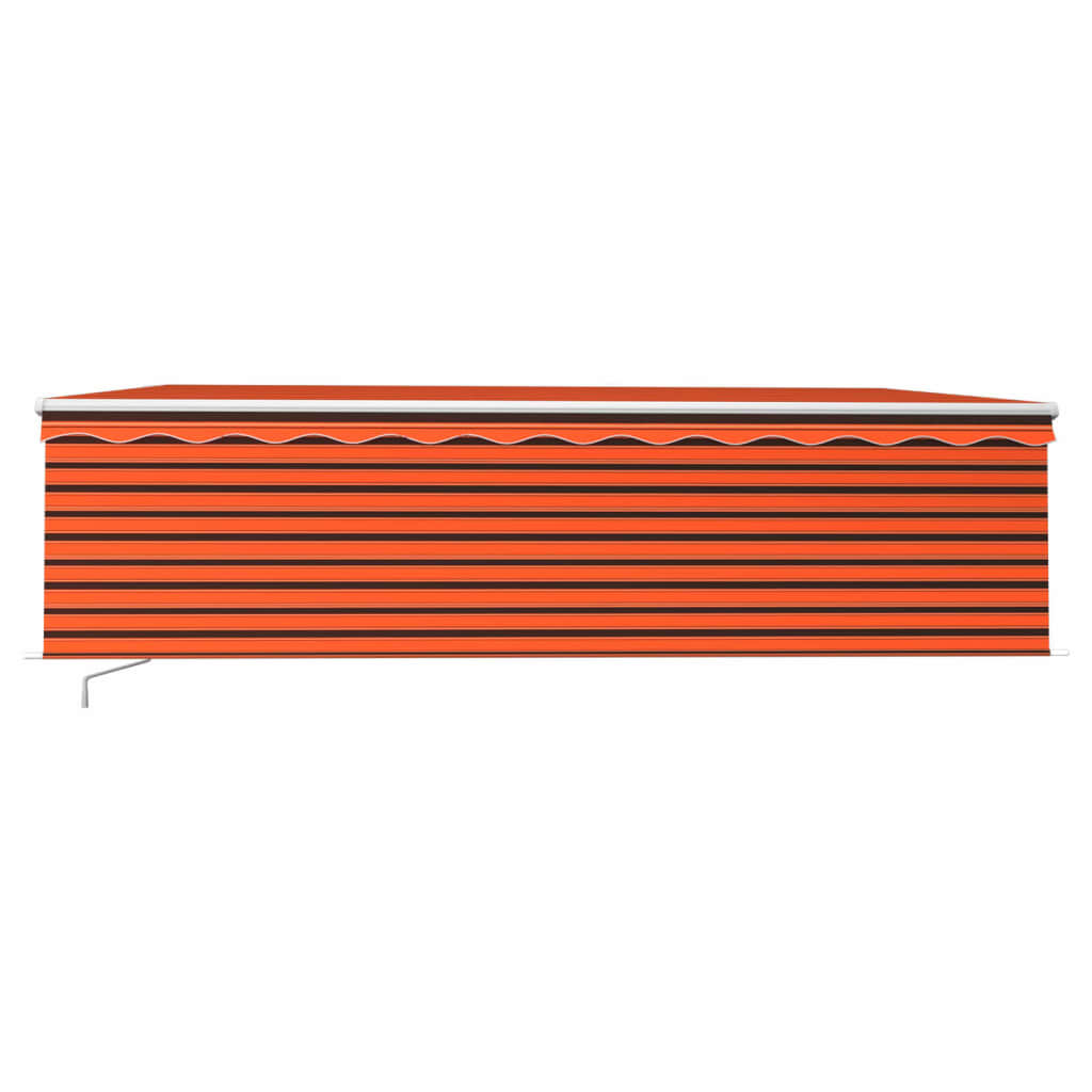 VIDAXL Luifel LED LED BECCA ROLLINE ROLLARE MANUAMENTE 5X3 M Orange Brown