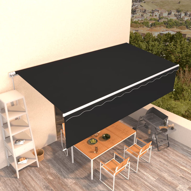 Vidaxl Luifel estendibile manualmente con antracite 6x3 m a rullo