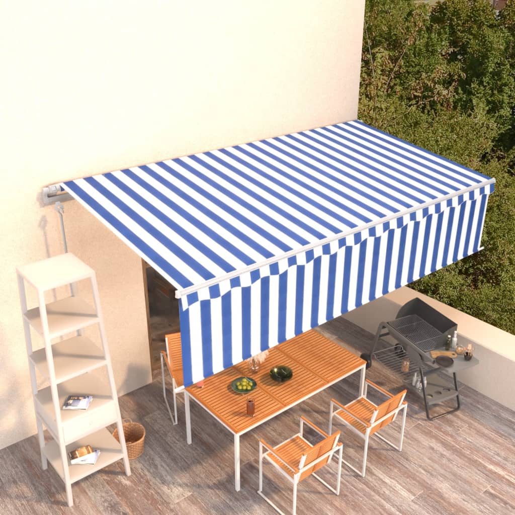 Vidaxl Luifel estendibile automaticamente con il blu Blue Blind Roller 6x3