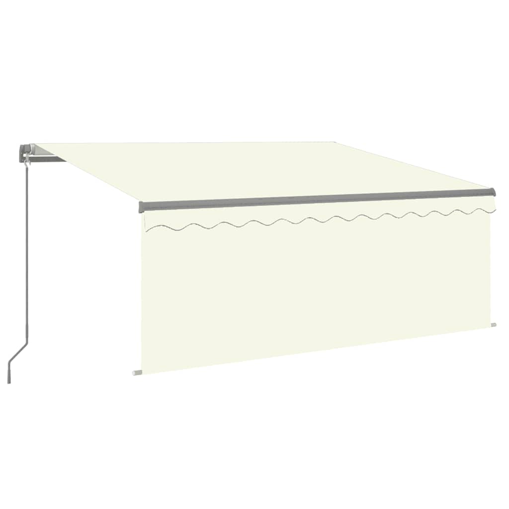 Toldo vidaxx extensible manualmente con estor enrollable LED 3x2,5 m crema