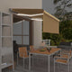 Vidaxx toldo enrollable extensible manualmente LED 3x2,5 m amarillo y blanco