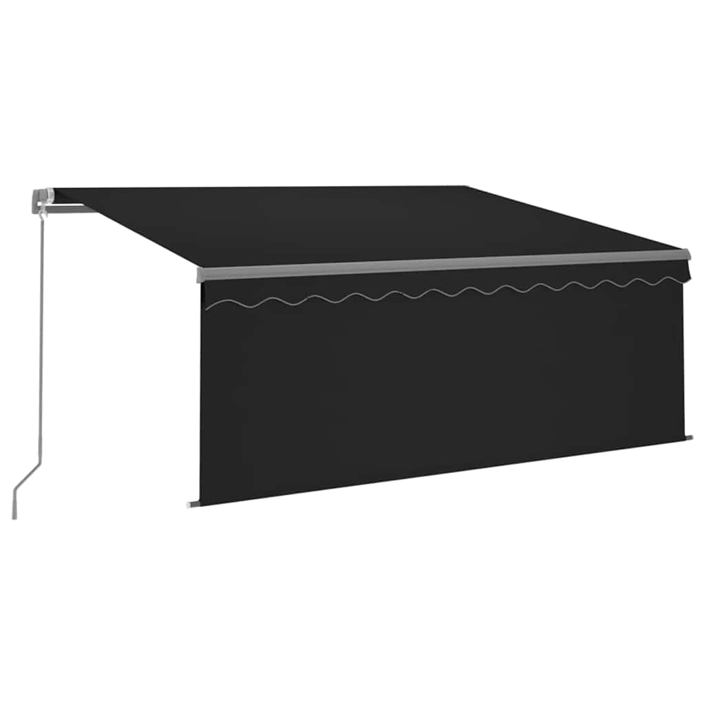 Toldo vidaxx estor enrollable extensible manualmente LED 3x2,5 m antracita