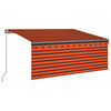 Tenda Vidaxx tenda estensibile manualmente LED 3x2,5 m arancione marrone