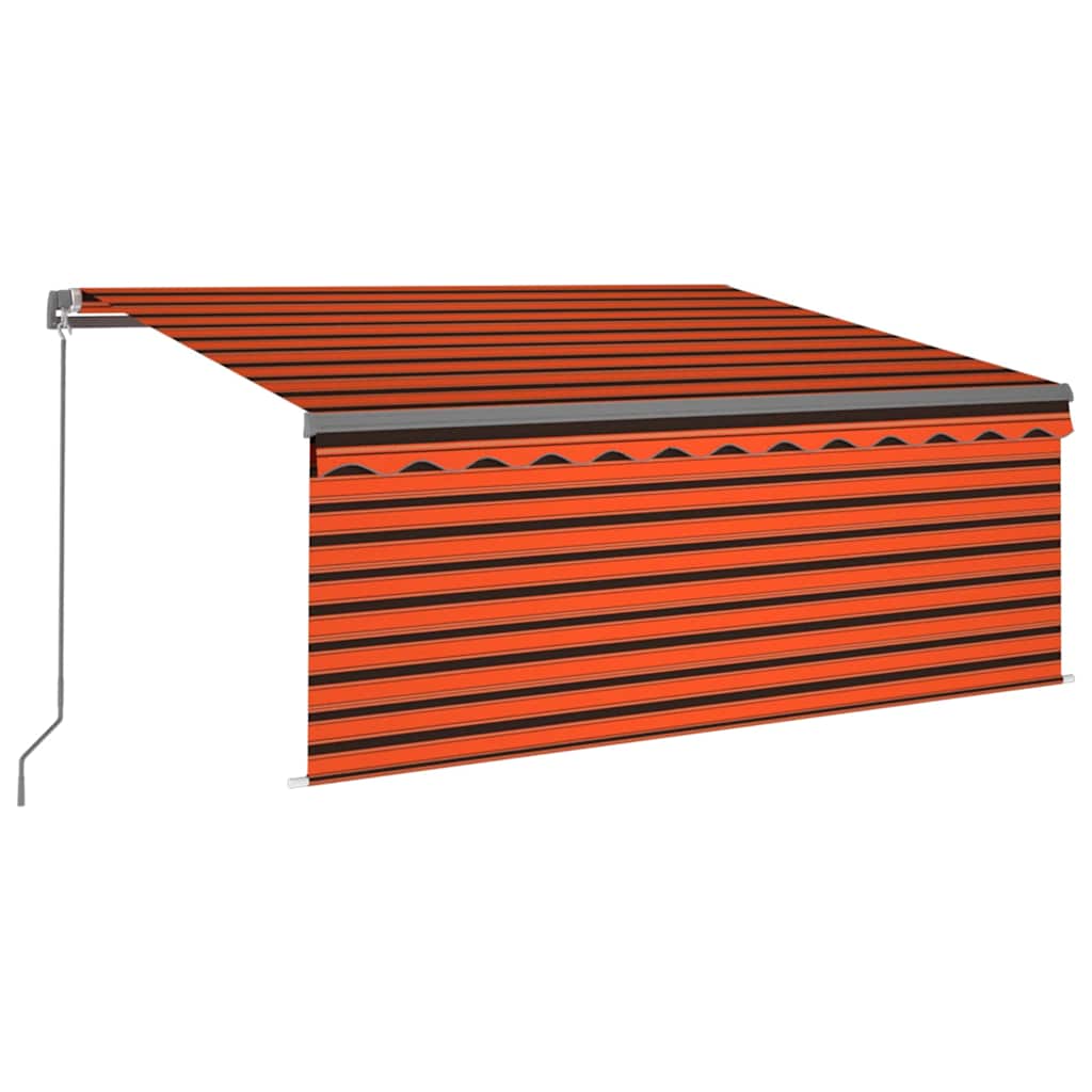 Tenda Vidaxx tenda estensibile manualmente LED 3x2,5 m arancione marrone