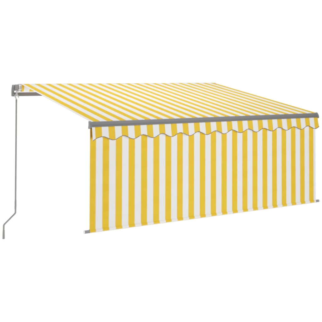 Vidaxl Luifel Manualmente Roller Ciegia 3.5x2.5 m amarillo y blanco