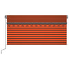 Tenda Vidaxx tenda estensibile manualmente LED 3,5x2,5 m arancione marrone