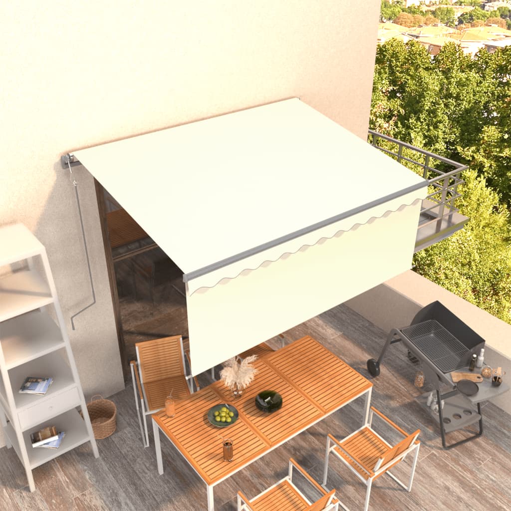 Tenda Vidaxx avvolgibile estensibile automaticamente 3,5x2,5 m colore crema