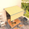 Tenda a rullo estensibile automatica Vidaxx 3,5x2,5 m gialla e bianca