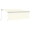 Toldo vidaxx extensible manualmente con estor enrollable 4x3 m color crema