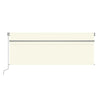 Toldo vidaxx extensible manualmente con estor enrollable 4x3 m color crema