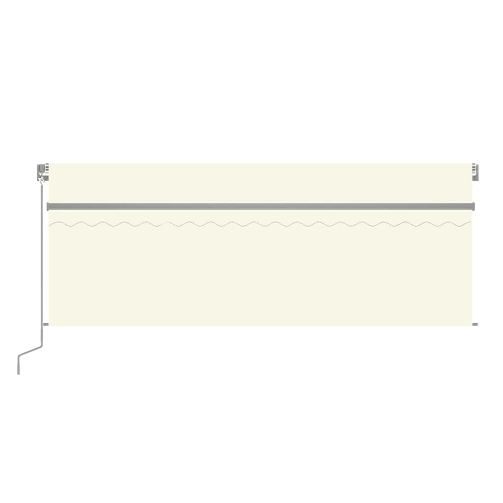 Toldo vidaxx extensible manualmente con estor enrollable 4x3 m color crema