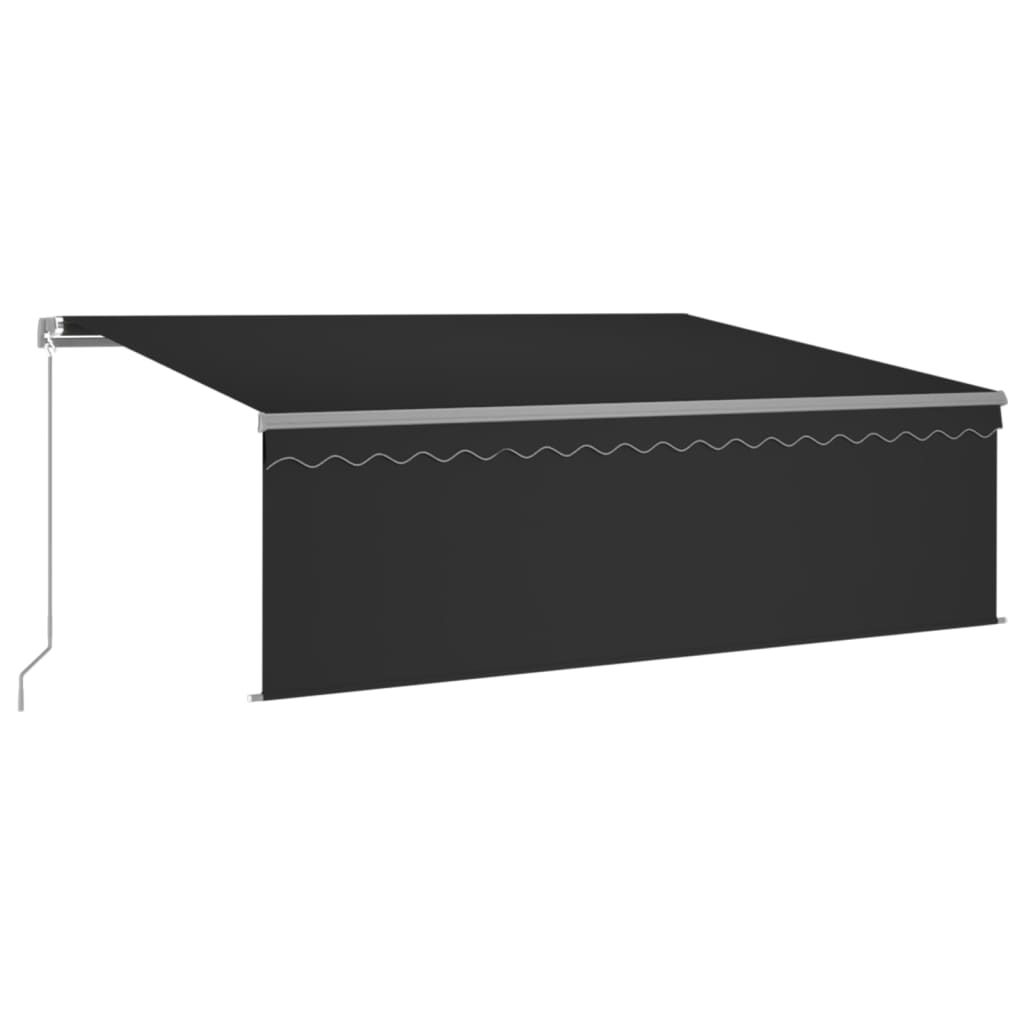 Vidaxl Luifel estensibile manualmente con antracite 4x3 m a rullo