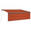 Tenda Vidaxx estensibile manualmente con tenda a rullo 4x3 m arancione marrone