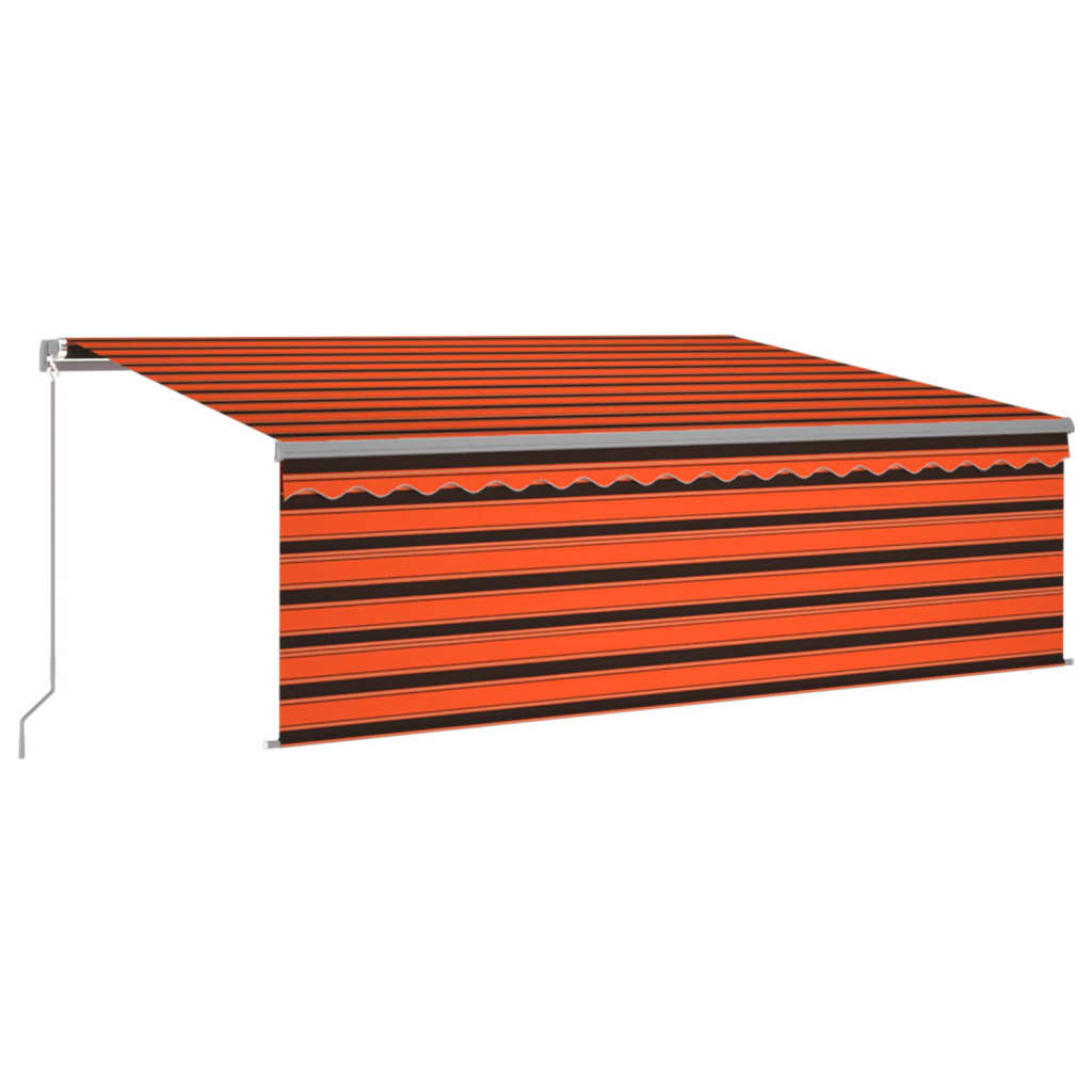 Tenda Vidaxx estensibile manualmente con tenda a rullo 4x3 m arancione marrone