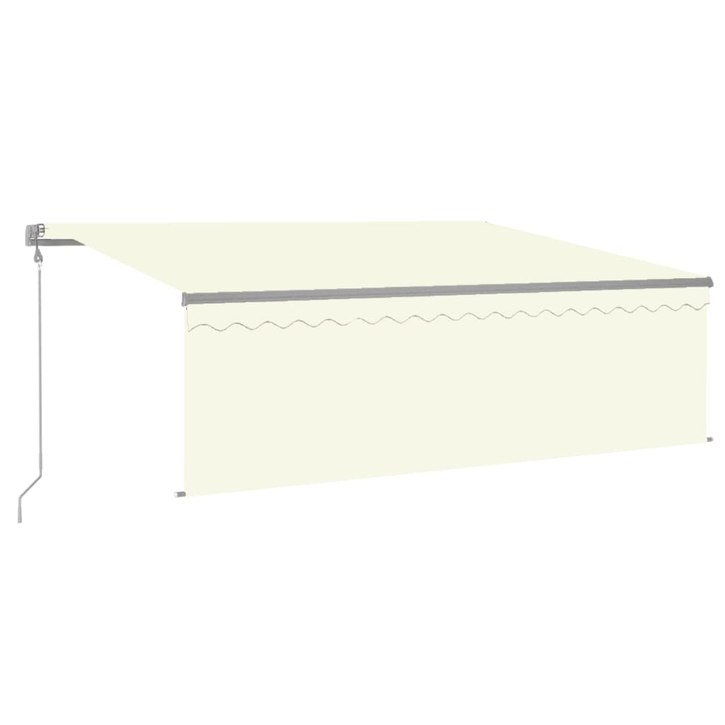 Vidaxl Luifel con crema a rullo, a LED e sensore del vento 4,5x3 m