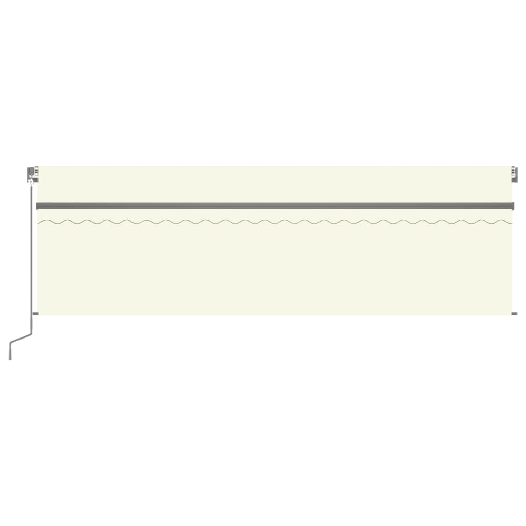 Vidaxl Luifel se puede extender manualmente con Roller Blind 5x3 M Cream -Colored
