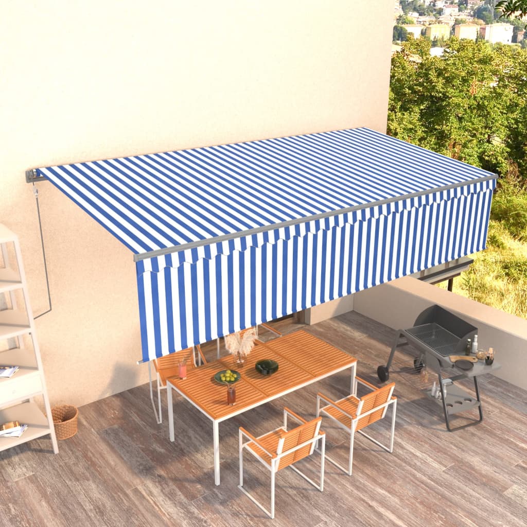 Vidaxl Luifel se puede extender automáticamente con blanco de 6x3 m blanco blanco