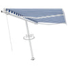 Vidaxl Laifel distaccato manualmente estrarre 350x250 cm blu e bianco
