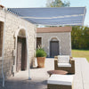 Vidaxl Laifel distaccato manualmente estrarre 350x250 cm blu e bianco