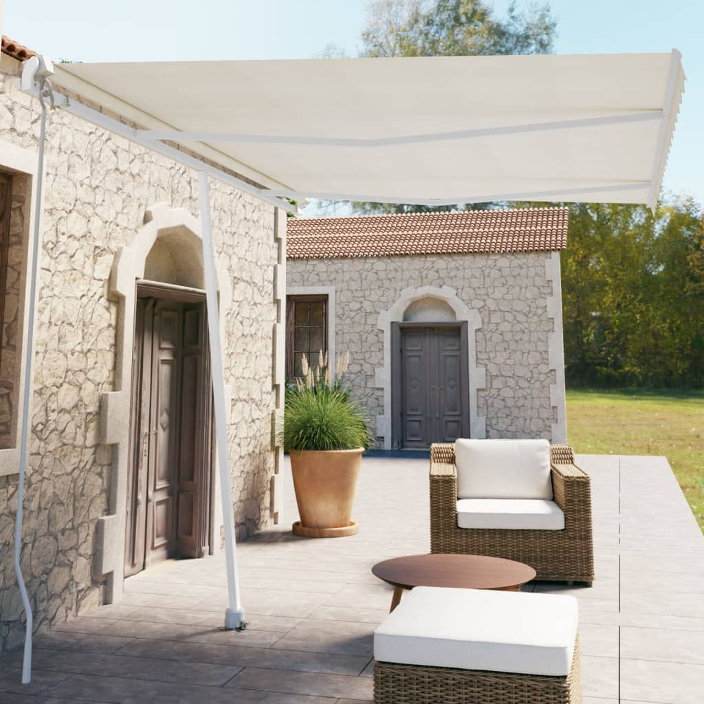 Vidaxl Luifel distaccato manualmente estende una crema da 350x250 cm