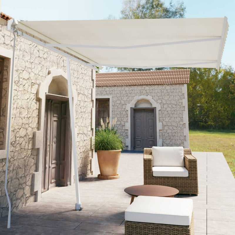 Vidaxl Luifel distaccato manualmente estende una crema da 350x250 cm