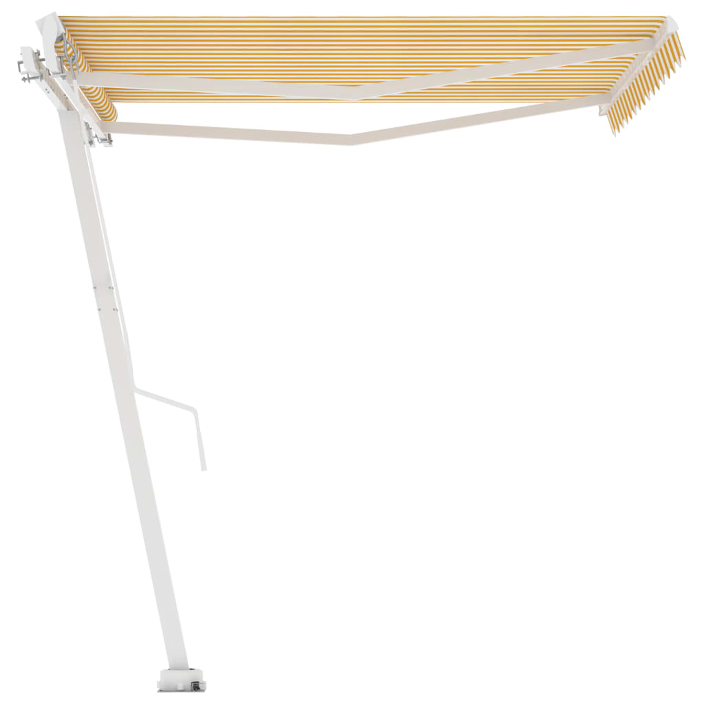 Vidaxl Laifel distaccato manualmente estrarre 350x250 cm giallo e bianco