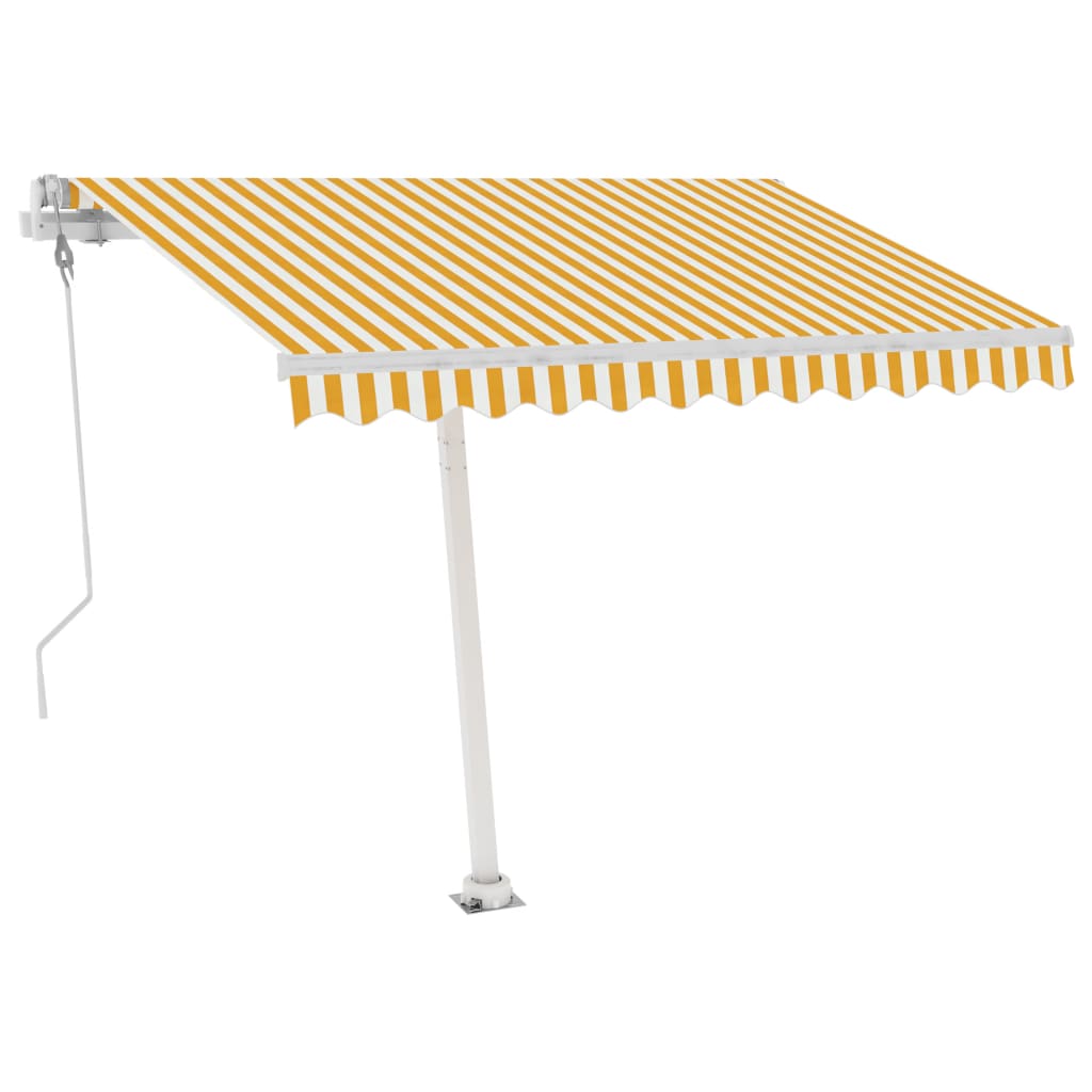 Vidaxl Luifel Free -Free Automático 350x250 cm amarillo y blanco