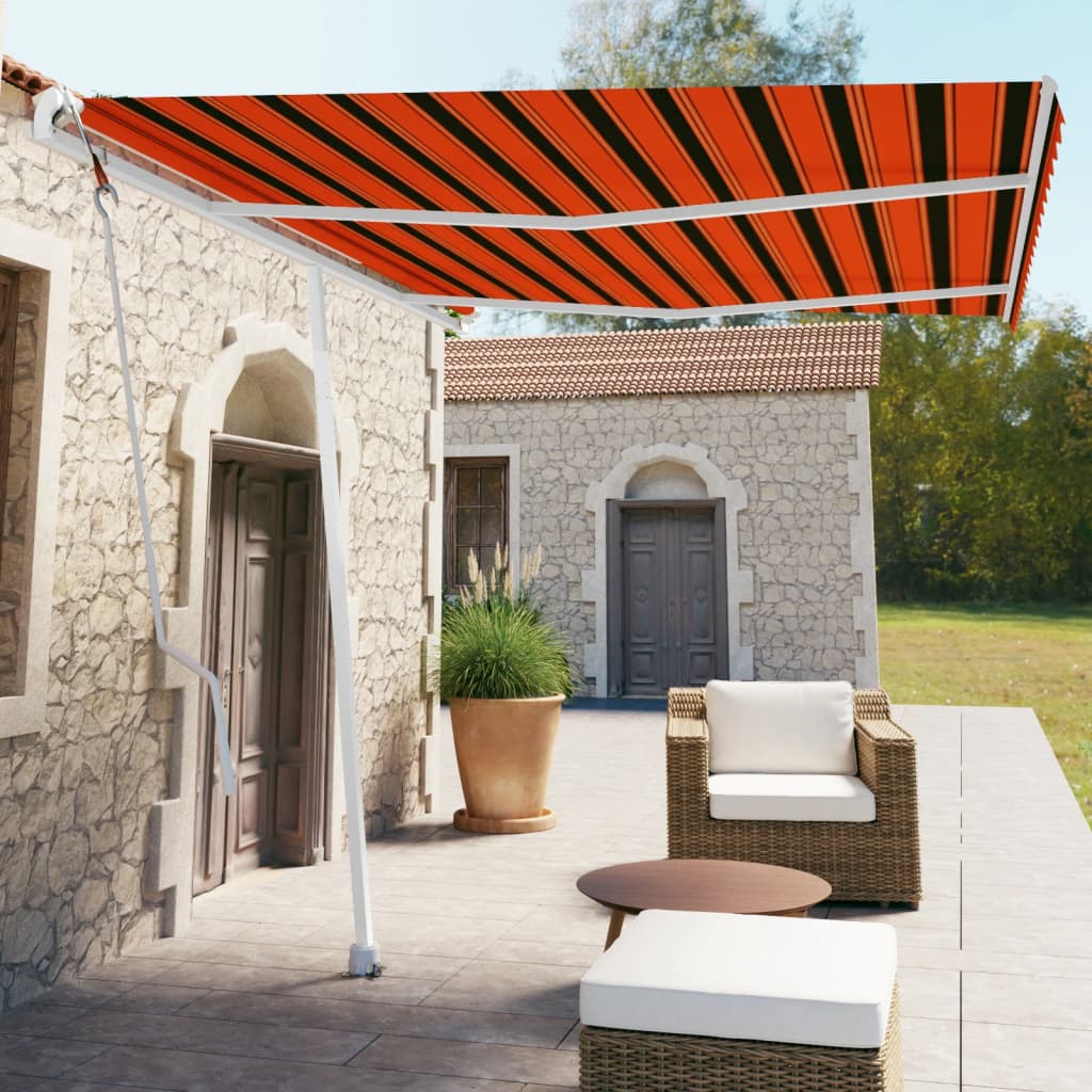 Vidaxl Luifel Free -Free Automatic 350x250 cm naranja y marrón