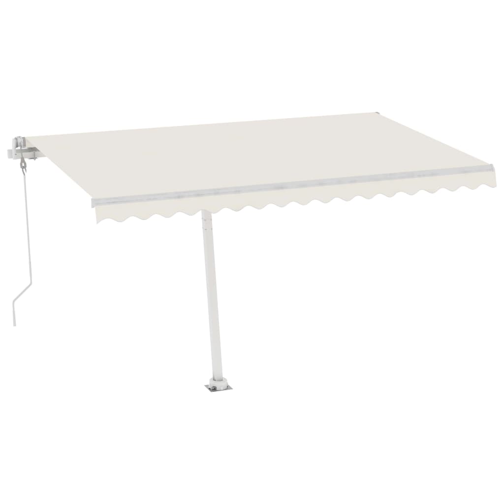 VidaXL Luifel vrijstaand automatisch 400x300 cm crèmekleurig