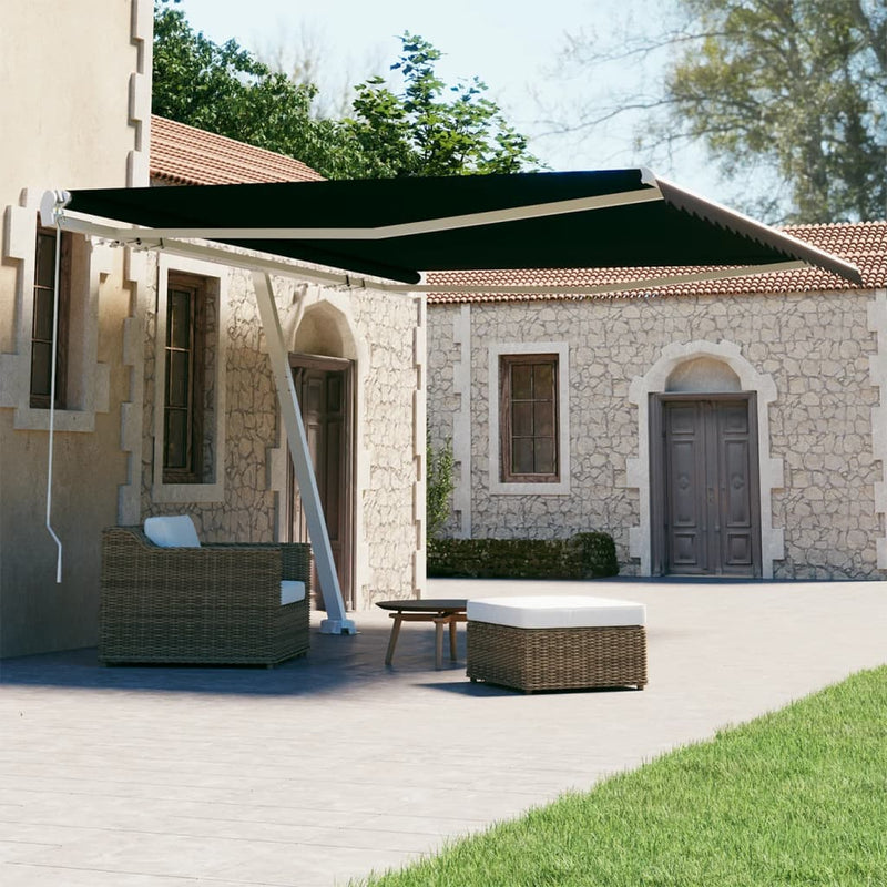Vidaxl Luifel distaccato manualmente si estende 450x300 cm antracite