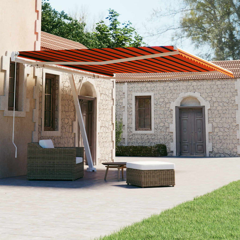 Vidaxl Laifel distaccato manualmente estrarre 450x300 cm arancione marrone