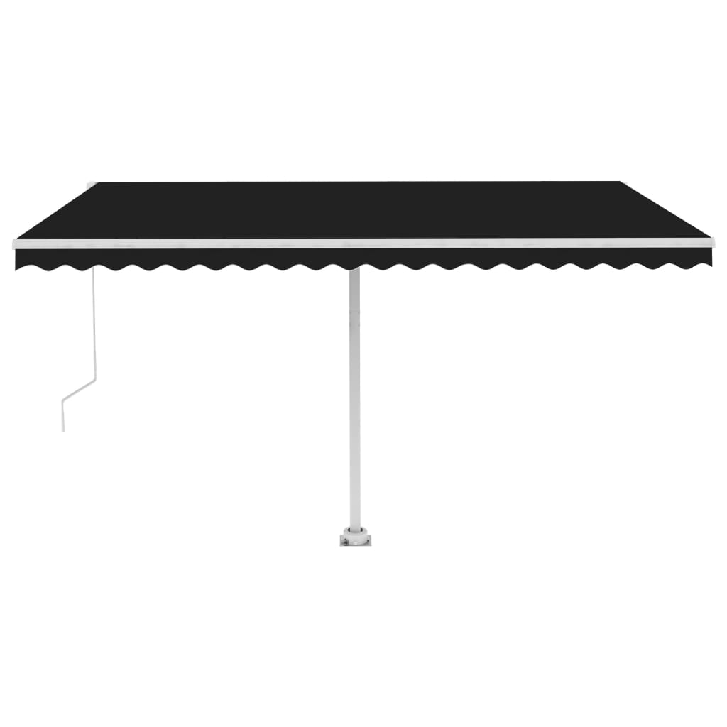 Vidaxl Luifel se puede extender manualmente con color antracita LED 450x300 cm