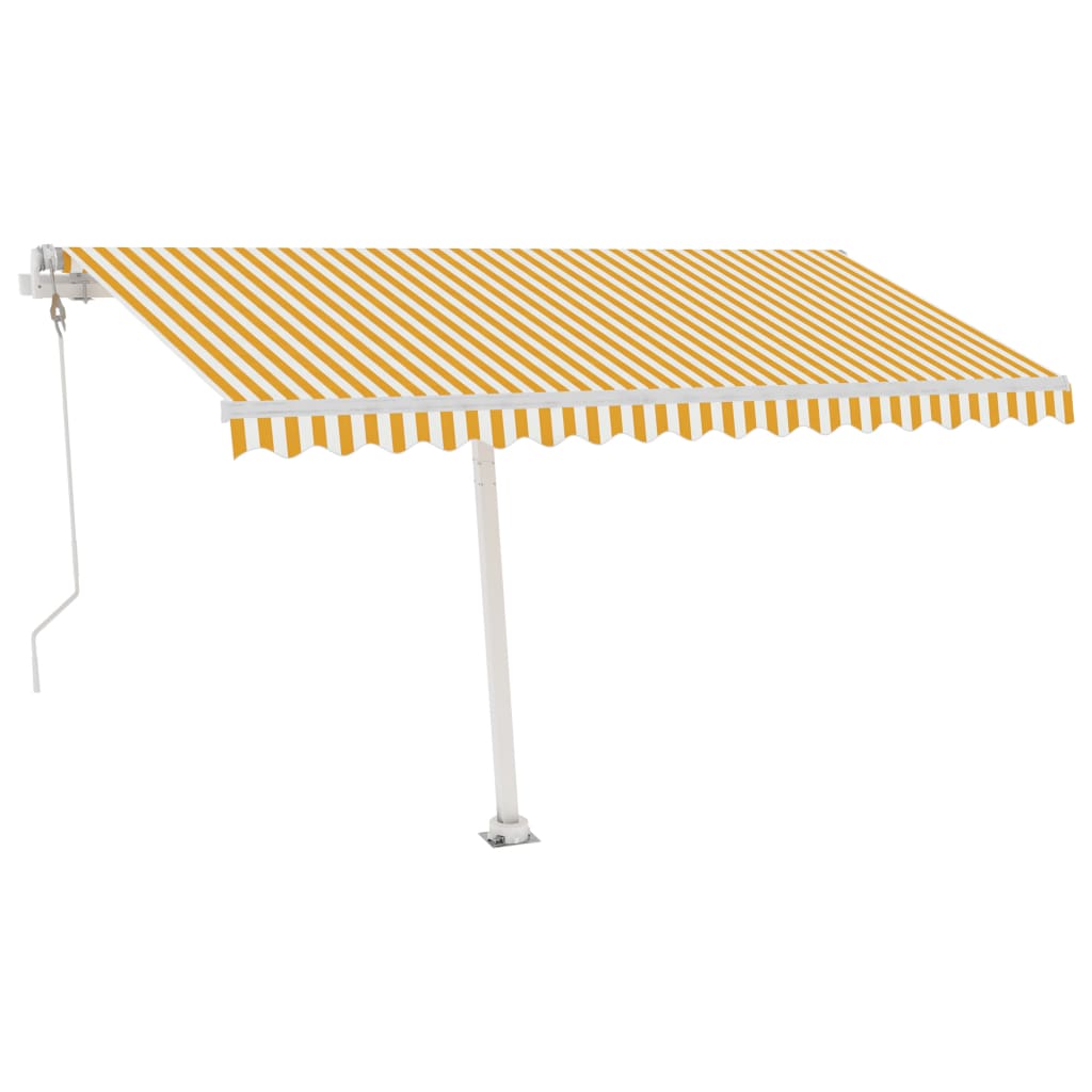 Vidaxl Luifel Free -Free Automático 450x300 cm amarillo y blanco