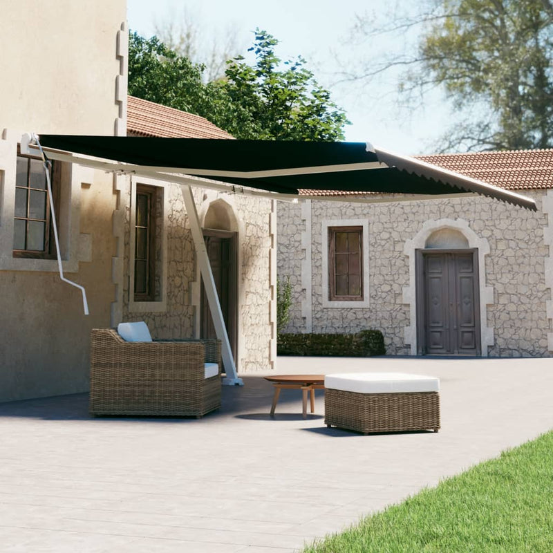 Vidaxl Luifel distaccato manualmente si estende da 500x300 cm antracite