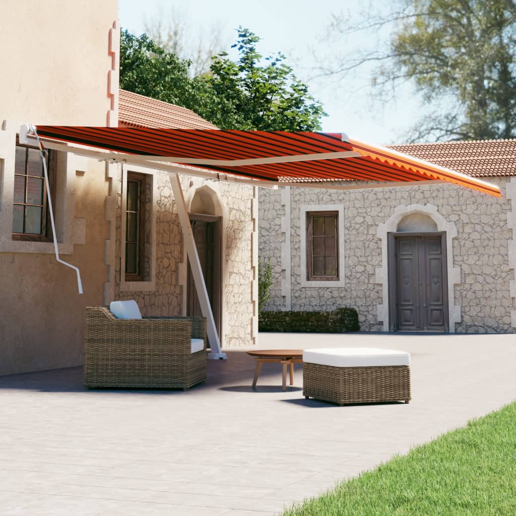 Vidaxl Luifel separado se extiende manualmente 500x300 cm de color naranja