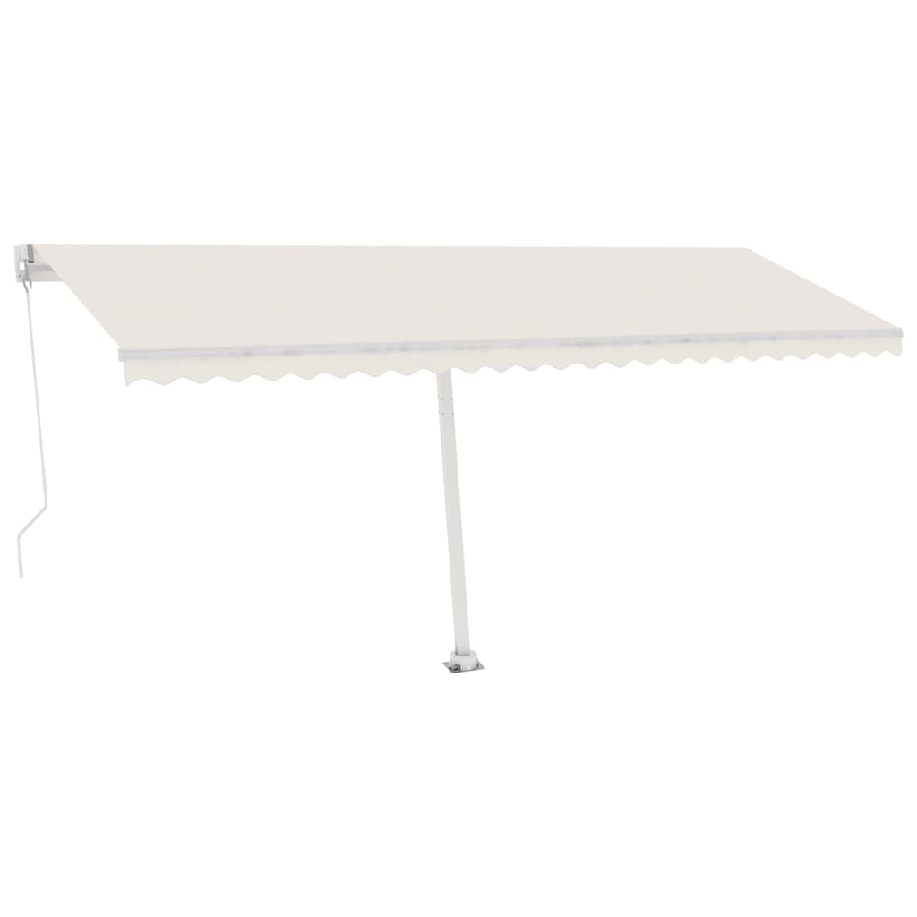 Vidaxl Luifel estendibile manualmente con crema LED 500x300 cm