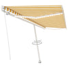 Vidaxl Luifel estendibile manualmente con LED 500x300 cm giallo e bianco