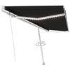 Vidaxl Luifel estendibile manualmente con colore antracite LED 500x300 cm