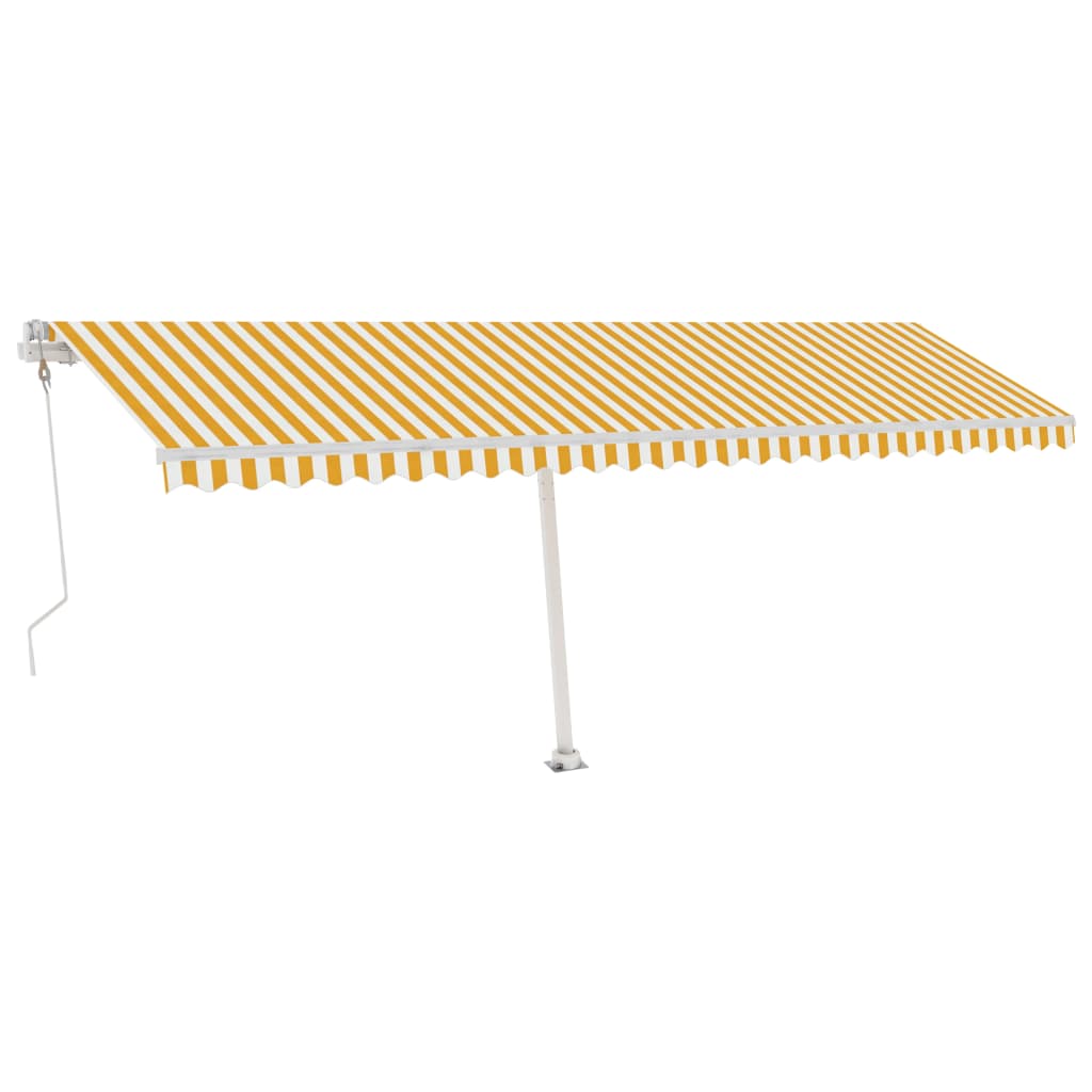 Vidaxl Luifel Free -Free Automático 600x300 cm amarillo y blanco