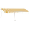 VidaXL Luifel automatisch met LED en windsensor 600x300 cm geel en wit