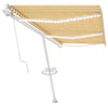 VidaXL Luifel automatisch met LED en windsensor 600x300 cm geel en wit