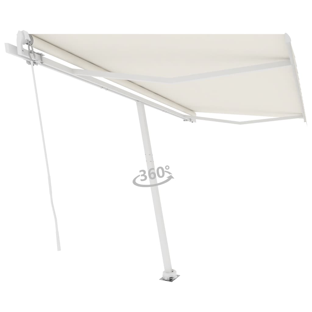 Vidaxl Luifel separado manualmente se extiende 400x350 cm de crema -de coloreada