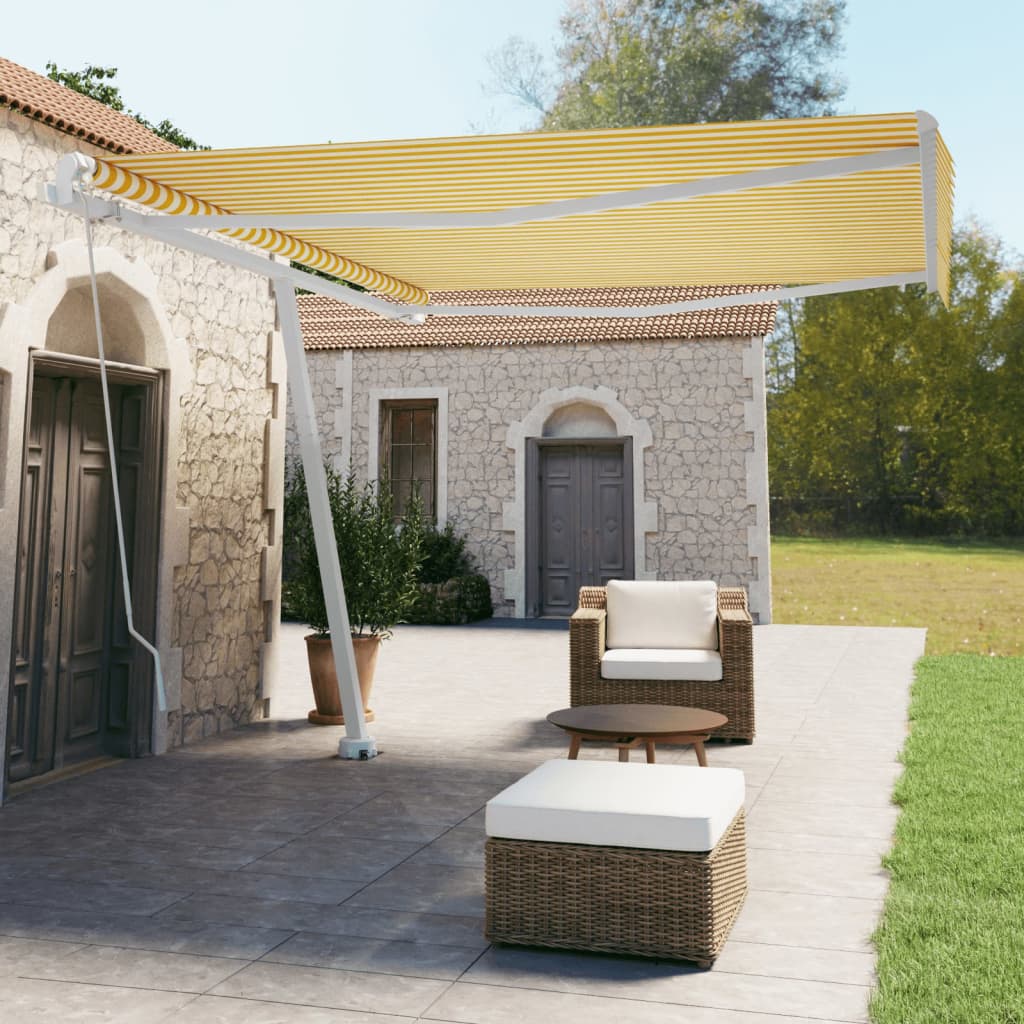 Vidaxl Laifel separado manualmente saca 400x350 cm de amarillo y blanco