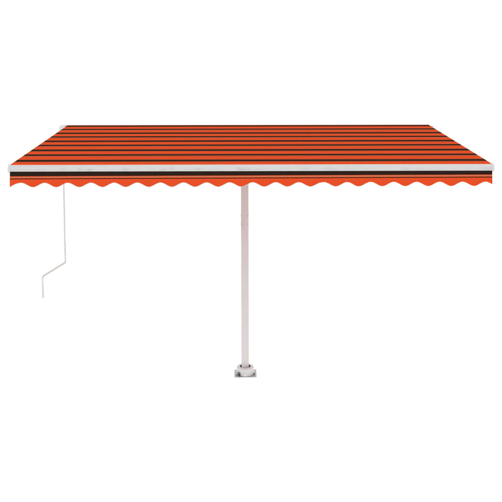 Vidaxl Luifel distaccato manualmente estende 400x350 cm arancione marrone