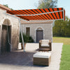 Vidaxl Luifel distaccato manualmente estende 400x350 cm arancione marrone