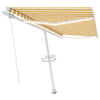 Vidaxl Luifel se puede extender manualmente con LED 400x350 cm amarillo y blanco