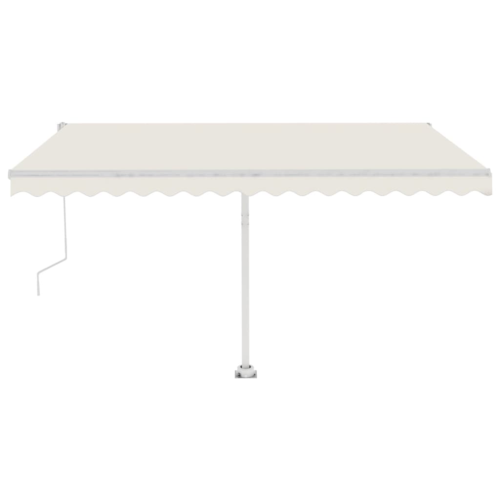 Vidaxl Luifel Automático con Color de crema LED y Sensor de viento de 400x350 cm